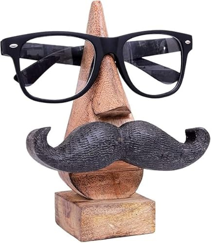 Zap Impex ® Spectacle - Soporte de mesa para gafas (base redonda, madera, 6,5 pulgadas)