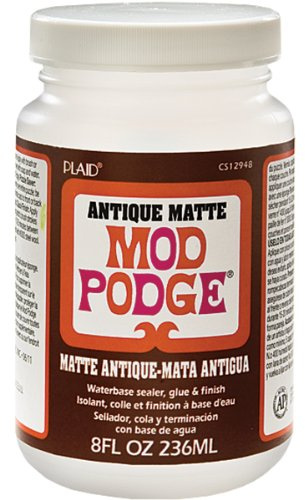 Mod Podge Wasserbasierende Versiegelung Kleber, und Finish, transparent Antik-Optik, matt, Synthetic Material, durchsichtig, 5.8 x 5.8 x 9.7 cm