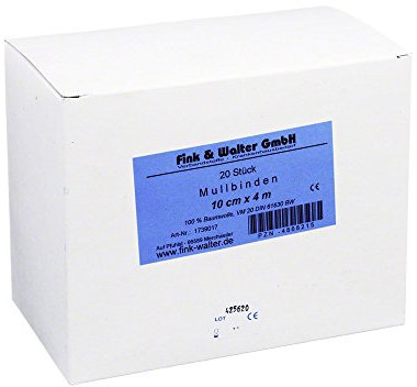 Mullbinden 10 Cmx4 m 100% Baumwolle