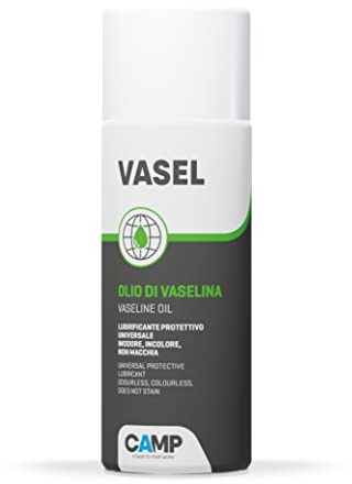 Camp VASEL, Olio tecnico di vaselina, Lubrificante, Anti-ossidante, Protettivo, Incolore e inodore, 400ml
