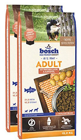 Bosch Hundefutter Verschiedene Sorten 2x15kg Lachs & Kartoffel