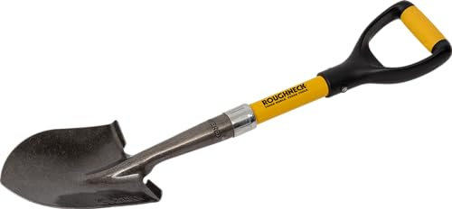 Roughneck Micro Shovel, Heavy-Duty Round Blade, Short Shaft for Small, Compact Spaces, to Shovel Material Out of Bulk Bags - 690mm (27)