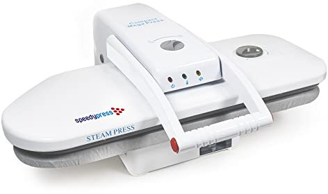 Professionelle Dampfbügelpresse von Speedypress - Kleine (Kompakt) Größe - 55cm y 22cm (+KOSTENLOSE Zusätzliche Abdeckung & Schaumstoff-Filzunterlage für UVP 45,00 € + Weiteres Zubehör)