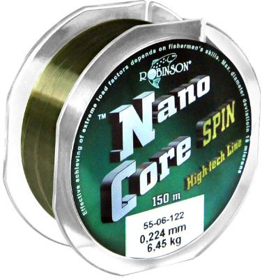 Robinson® Nano-Core Spin Angelschnur, Länge / Durchmesser / Tragkraft:0.20/150m