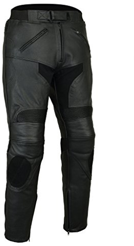 LT1005 Razor-Pantaloni in pelle, con protezione CE-Pantaloni in pelle