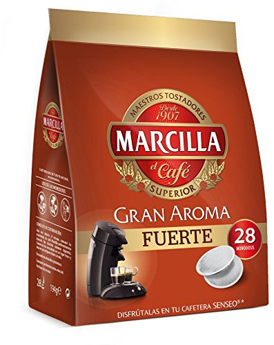 MARCILLA café molido fuerte gran aroma 28 cápsulas bolsa 194 gr