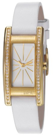 Esprit Damen-Armbanduhr Vivid Crystal Analog Quarz Leder ES106172004