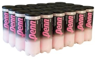 Penn Championship Pink Tennis Balls - Extra Duty Felt Pressurized Tennis Balls - 24 Cans, 72 Balls