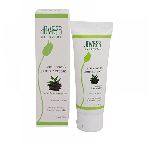 Jovees Ayurveda Neem & Long Pepper Anti Acne & Pimple Cream, 60g (Pack Of 2)