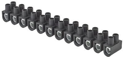 Blocs de jonction életriques | Barrières de Connexion Terminal | Connecteur Rapide borne de Serrage pour câble électrique|Barette 10 mm Vrac | 704040, Noir Vrac, 10 milimètre carré