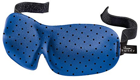 Bucky 40 Blinks No Pressure Printed Eye Mask for Travel & Sleep, Black Dot, One Size