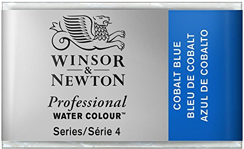 Winsor & Newton 0100178 professionell akvarellfärg, levande vattenfärger i konstnärskvalitet, hög färgglans och ljusäkta, arkivkvalitet, helskål – koboltblå