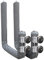 Magma Unisex Kayak/SUP Rail Mounted Removable Rack - Silver