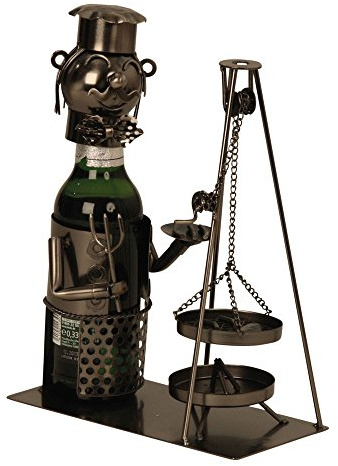 Extravagantes Sostenedor De Botella De Cerveza Saarland Eslabón giratorio De Metal Altura 25 cm