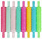 Kurtzy 8 Pack Embossed Rolling Pin Set - Textured Non-Stick Kit with Designs & Patterns - Ideal for Dough, Fondant, Pastry, Cookies, Pie, Cakes, Icing & Clay - Use for Baking in Kitchens