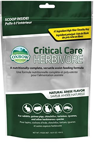 Oxbow Critical Care Herbivore, Rabbit & Guinea Pig Recovery, Anise, 454 g