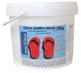 Lapi - 5 Kg Cloro 4 Azioni pastiglie 200gr. Quattro multifunzione nuovo prodotto ex Tripla Azione. Alghicida Clorante Stabilizzante e flocculante A LENTA Dissoluzione. Per acqua piscina disinfezione