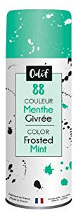 Odif - Barniz coloreado con aspecto mate en spray - Color definitivo Todos los soportes - Aplicación fácil y estimulante - Secado rápido - Fabricado en Francia - Spray 125 ml, menta