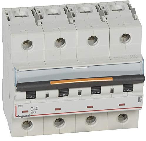Disjoncteur DX³ 25kA - 4P 400V~ - 40A - courbe C - 6 modules