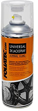 Foliatec Universal 2K Lackspray - schwarz glänzend 1x400ml
