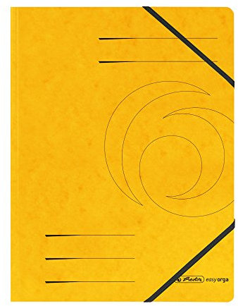 Herlitz Eckspannmappe Quality, A4, Karton, gelb, 5 Stück