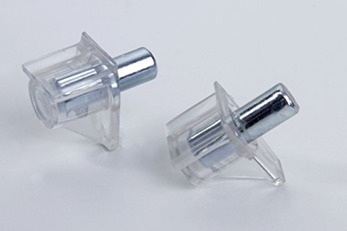 40 Bodentraeger Kunststoff mit Stahlstift, 5 mm transparent