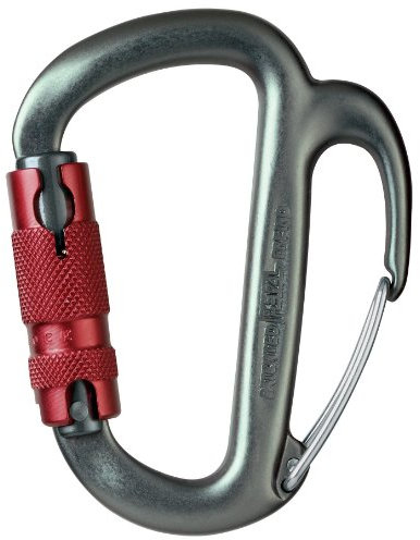 PETZL M42 Freino Karabiner mit Friktionssporn für Abseilgeräte, Twist-Lock