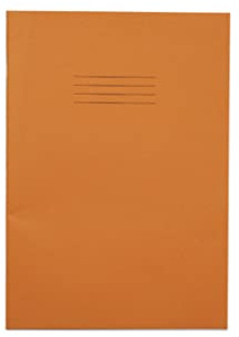 Rhino Stationery Exercise Book | A4 | 80 Page | 5mm Squared Exercise Book | Orange | Learning Resources | School Books | Pack of 1