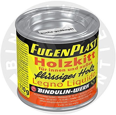 Wasserfester Holzkitt für den Innen- und Außenbereich. (farblos-neutral 110 gr.)