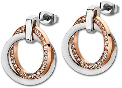 LOTUS STYLE Pendientes Mujer LS1780-4/2 Acero inoxidable - Geométrico - Ligeros, Cómodos y Resistentes - Cierre Seguro - Aretes de Mujer