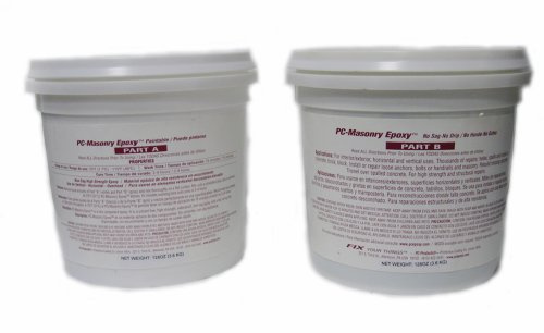 PC Products PC-Masonry Epoxy Adhesive Paste, Two-Part Repair, 128 oz in Two Pails, Gray 71120
