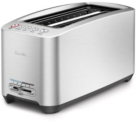 Breville BTA830XL Die-Cast Smart Toaster, 4 Slice, Brushed Stainless Steel