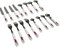 16 Bestecke : 4x Löffel, 4x Gabeln, 4x Messer, 4x Teelöffel - Rotes Mohnblumen-Design auf weißem Hintergrund Sehr schönes elegantes Vintage-Design in Edelstahl und PVC Geburtstagsgeschenk