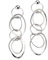 Zeeme Silber Damen Ohrringe 925/- Sterling Silber 6cm Matt/Glanz weiß 213220051