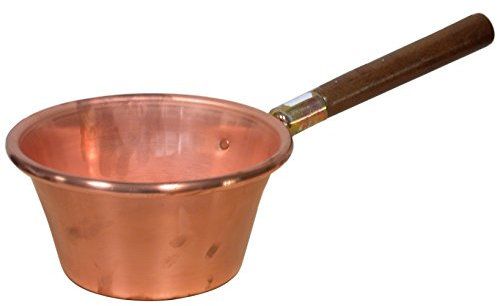 Home Paiolo Rame Manico in Legno Cm 28 Pentole E Preparazione Cucina, 28 cm