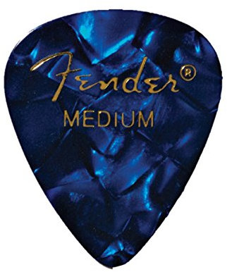 Fender 1980351802 Shape Premium Picks, Medium, Blue Moto, 12 Count