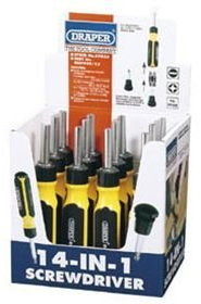 Draper 65625 14-in-1 Ratchet Screwdriver and Bit Set