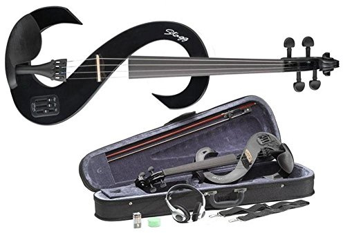 Stagg EVN 4/4 BK Violino Elettrico Completo 4/4, Nero