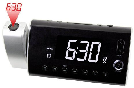 Soundmaster UR1000 PLL-Uhrenradio mit Projektion/Sonnenaufgangs-Simulation Funksteckdose