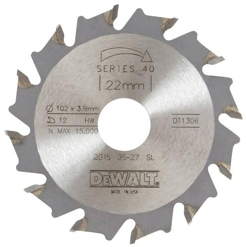 Dewalt DT1306-QZ 102 x 22 x 12mm Extreme Biscuit Jointer Blade Tooth