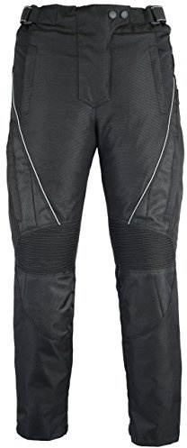 Bikers Gear Australia New Ladies Jazz - Pantalones Impermeables para Motocicleta, Color Negro, con Forro térmico extraíble y ventilación CE1621-1 Armour UK 8R EU XS