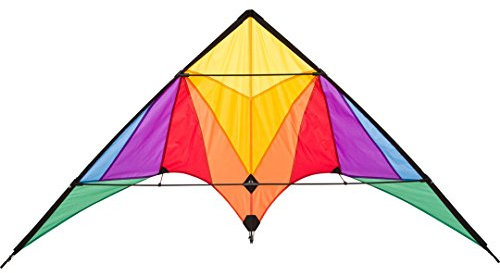 HQ Kites Eco Line Sport Kite - Trigger Rainbow- 35 Inch Double - Line Beginner Stunt Kite - Active Outdoor Fun for Ages 14 Years and Older