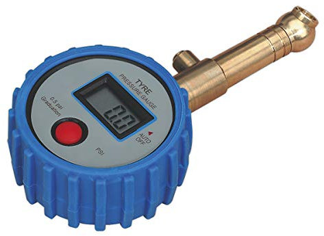 Sealey Tst/Pg98 Tyre Pressure Gauge Digital With Swivel Head And Quick Release