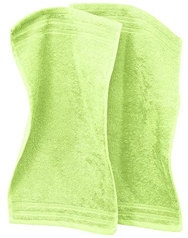 Erwin Müller Gästetuch Heidelberg 2er- Pack 100% Baumwolle hellgrün Größe 30x50 cm - leichte Qualität, saugstark, schnelltrocknend, kompakt - ideal für Sport, Strand, Reisen