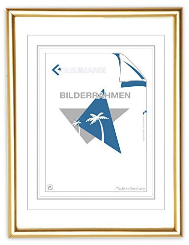 Neumann Bilderrahmen Kunststoffrahmen Classic, 40x50 cm, Gold matt