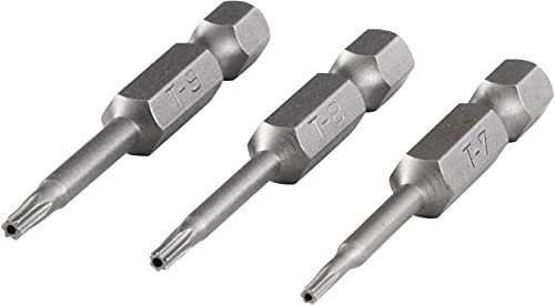 wolfcraft Bit-Set, TORX-mit-Bohrung, 3-tlg.I 1260000 I 3 Solid-Bits, T 7/8/9