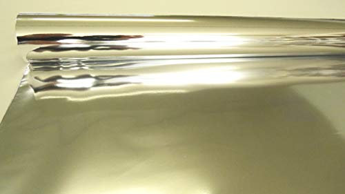 FARTAK Silber/Silber 70cm x 200m Geschenkverpackungsrolle für Geburtstage