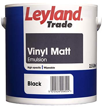 Leyland Trade Vinyl Matt Emulsion Paint - Black 2.5L