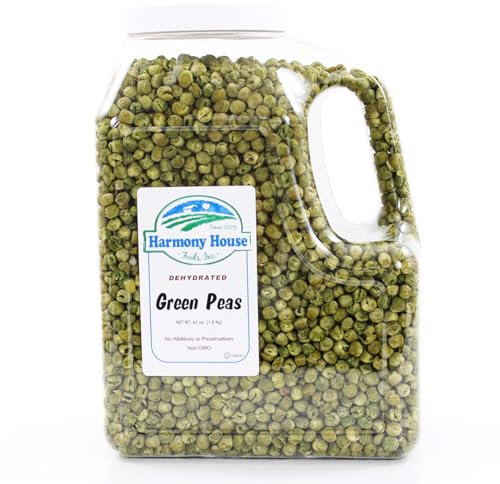 Harmony House Foods, Dried Peas, Whole, 62 Ounce Gallon Size Jug