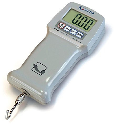 Robust Push/Pull force gauge for simple measurement [Sauter FK 500] with peak hold function, Measuring range [Max]: 500 N, Readout [d]: 0,2 N